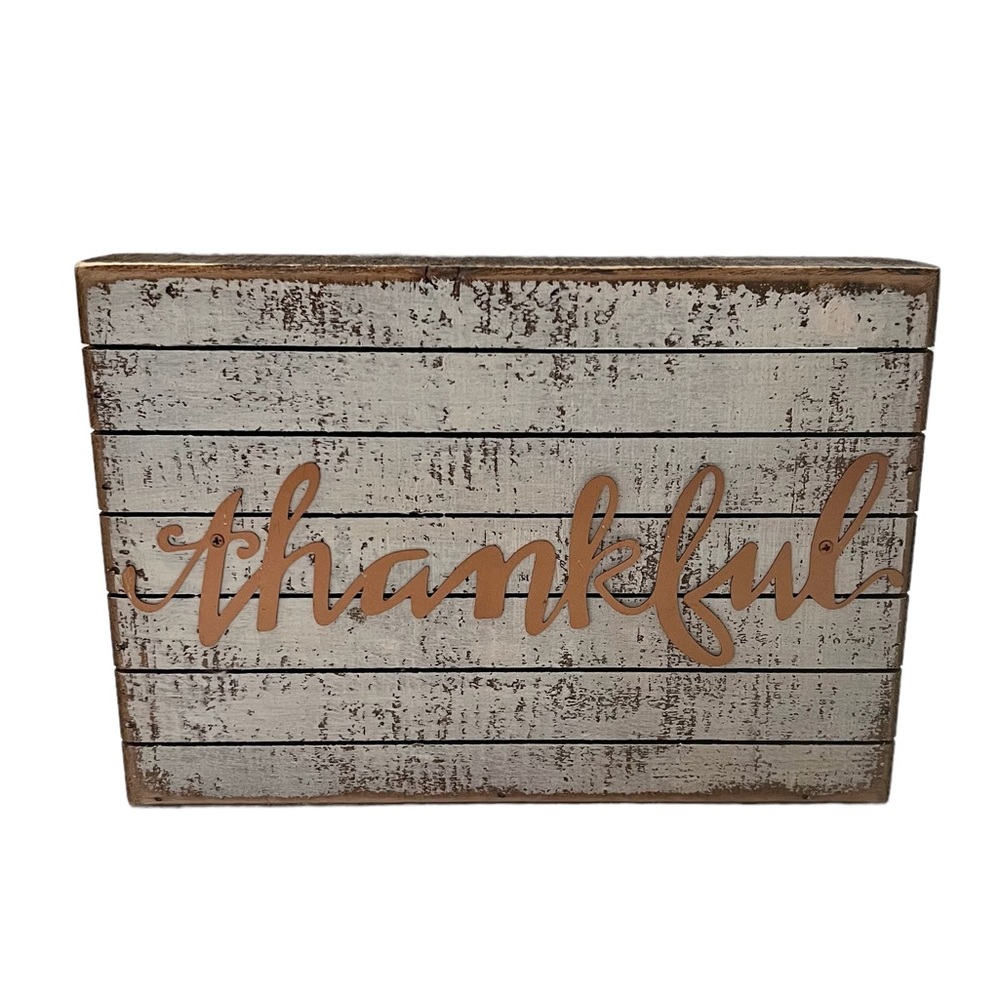 Rustic Wood Palette Style ‘Thankful’ Fall Decor Sign